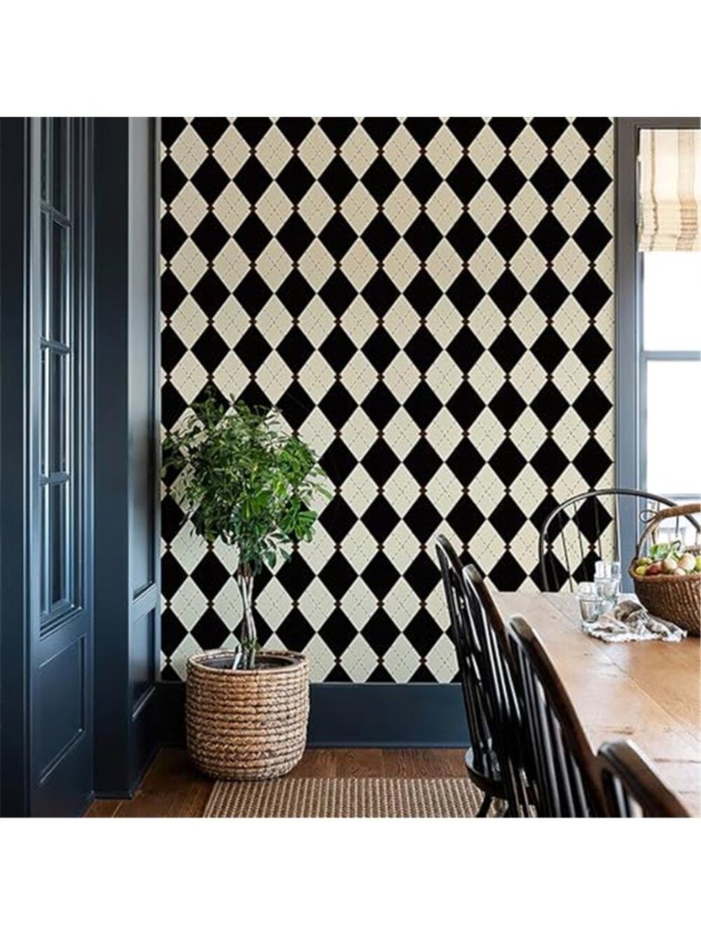 Peel Stick Plaid Wallpaper Removable Contact Paper Vintage Self Adhesive Decor